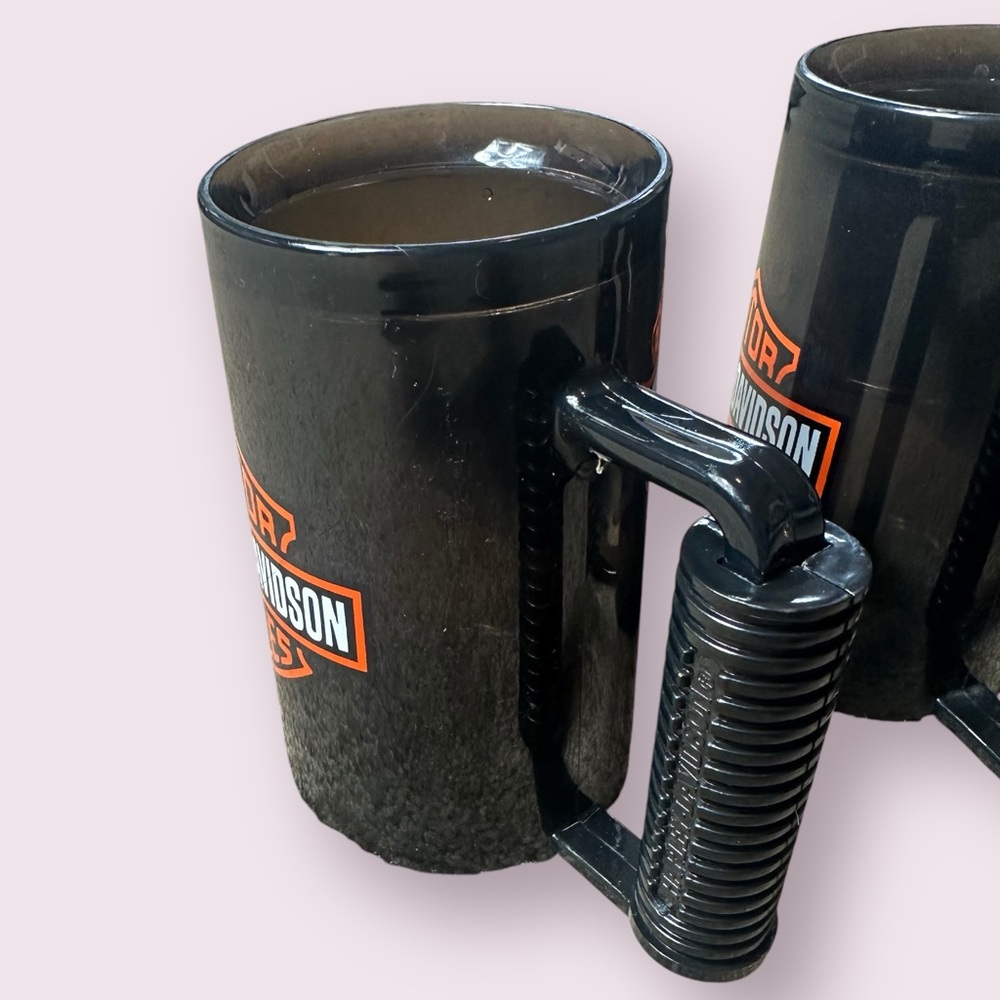Harley-Davidson Black and Orange Handlebars Mug Set of Three - Picture 5 of 13